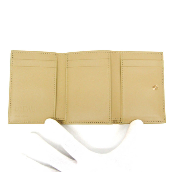 Loewe Anagram Trifold Wallet Women's Leather Wallet (tri-fold) Mustard - Picture 4 of 13